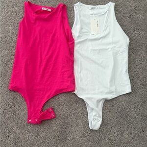 ReoRia Pink and White Bodysuit Set